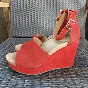 Lucky Brand Women's Yemisa Wedge Sandals - Sexy red platform wedge